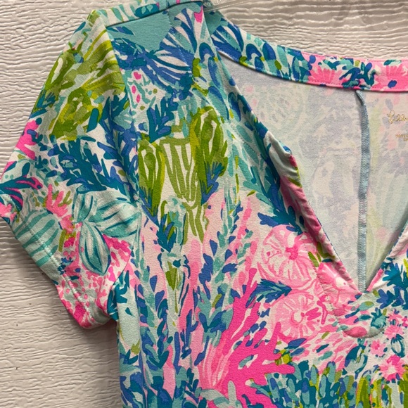 Lilly Pulitzer SOPHILETTA UPF 50+ DRESS IN MULTI FISHED MY WISH!!!  size S - Picture 4 of 7